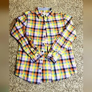 Rainbow Gingham Cat & Jack Large Kids Button-Up